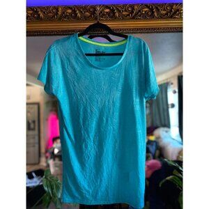 Nike Dri-FIT Women’s Loose Fit T-Shirt Blue Stripe Size Small Lightweight Casual